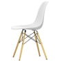 Vitra - Eames Plastic Side Chair DSW RE, érable jaunâtre / blanc coton (patins en feutre basic dark)