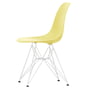 Vitra - Eames Plastic Side Chair DSR RE, blanc / citron (patins en feutre basic dark)