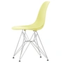 Vitra - Eames Plastic Side Chair DSR RE, chromé / citron (patins en feutre basic dark)
