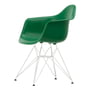 Vitra - Eames Plastic Armchair DAR RE, blanc / émeraude (patins en feutre basic dark)