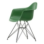 Vitra - Eames Plastic Armchair DAR RE, basic dark / émeraude (patins en feutre basic dark)