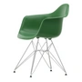 Vitra - Eames Plastic Armchair DAR RE, chromé / émeraude (patins en feutre basic dark)