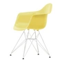 Vitra - Eames Plastic Armchair DAR RE, blanc / citron (patins en feutre basic dark)