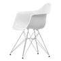 Vitra - Eames Plastic Armchair DAR RE, chromé / blanc coton (patins en feutre basic dark)