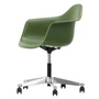 Vitra - Eames Plastic Armchair PACC RE, poli / forest, roulettes souples (sol dur)