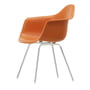 Vitra - Eames Plastic Armchair DAX RE, chromé / rouille orange (patins en feutre basic dark)