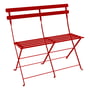 Fermob - Bistro Banc pliant 2 places, rouge coquelicot