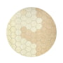 Lorena Canals - Honeycomb Tapis lavable, Ø 140 cm, ivory / vanilla / golden