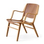 & Tradition - AX Lounge Chair avec accoudoirs HM11, noyer / chêne laqué