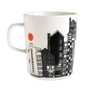 Marimekko - Oiva Siirtolapuutarha Gobelet 250 ml, blanc / noir / orange