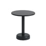 Muuto - Linear Steel Outdoor Table basse, Ø 42 x H 47 cm, noir anthracite RAL 7021