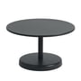 Muuto - Linear Steel Outdoor Table basse, Ø 70 x H 40 cm, noir anthracite RAL 7021