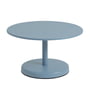 Muuto - Linear Steel Outdoor Table basse, Ø 70 x H 40 cm, bleu clair