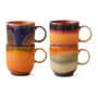 HKliving - 70's Tasse à café, 250 ml, brazil (set de 4)
