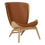 Umage - The Reader Fauteuil, chêne naturel / aspect cuir cognac