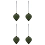 House Doctor - Hinda Ornament, 9,5cm, vert (set de 4)
