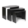 Ferm Living - Shard Cluster Table d'ensemble, noir (set de 3)
