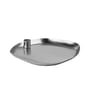 Broste Copenhagen - Mie Plateau pour bougies, 25 x 25 cm, silver finish