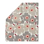 Marimekko - Unikko Housse de couette, 210 x 210 cm, blanc cassé / gris chaud / rose