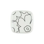 Marimekko - Oiva Piirto Unikko Assiette, 10 x 10 cm, blanc / noir