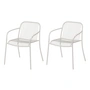 Blomus - Yua Wire Outdoor Chaise avec accoudoirs, silk gray (lot de 2)