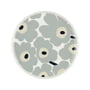 Marimekko - Oiva Unikko Assiette, Ø 25 cm, blanc / gris clair / sable / bleu foncé