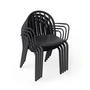 Fatboy - Fred's Outdoor Chaise avec accoudoirs, anthracite (set de 4) (édition exclusive)