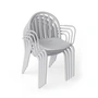 Fatboy - Fred's Outdoor Chaise avec accoudoirs, gris clair (set de 4) (édition exclusive)
