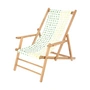 Jan Kurtz - Maxx Deckchair bois de teck, revêtement Designers Guild mousse d'amlapura