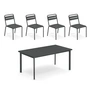 Emu - Star Outdoor Table 160 x 90 cm + chaise (set de 4), fer antique