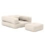 Karup Design - Mini Cube Fauteuil futon pour enfants, lin