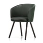 Vitra - Mikado fauteuil, chêne foncé / jade (cuir Premium F 59)