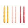 Hay - Long Mix Bougies H 29 cm, jaune / rose / framboise (lot de 6)