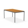 HOUE - FOUR Table d'extérieur, 90 x 160 cm, bambou / gris foncé