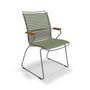 HOUE - CLICK Outdoor Dining fauteuil à haut dossier, vert olive