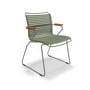 HOUE - CLICK Outdoor Dining fauteuil à dossier bas, vert olive