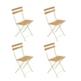 Fermob - Bistro Chaise pliante Naturel, vert lime (set de 4)