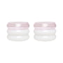 Design Letters - Bubble Porte-bougies à réchaud, rose / milky white (lot de 2)