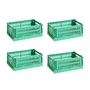 HAY - Colour Crate S Ensemble de paniers, dark mint , recycled (set de 4)