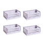 HAY - Colour Crate Panier S, 26,5 x 17 cm, lavender, recycled (set de 4)