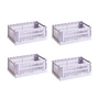 HAY - Colour Crate S Set de paniers, lavender, recycled (set de 4)