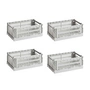 HAY - Colour Crate S Set de paniers, light grey, recycled (set de 4)