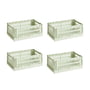 HAY - Colour Crate Panier S, 26,5 x 17 cm, mint, recycled (set de 4)