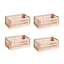 HAY - Colour Crate Panier S, 26,5 x 17 cm, powder, recycled (set de 4)