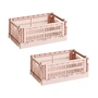 HAY - Colour Crate S Set de paniers, blush, recycled (set de 2)