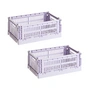 HAY - Colour Crate S Set de paniers, lavender, recycled (set de 2)