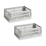 HAY - Colour Crate S Set de paniers, light grey, recycled (set de 2)