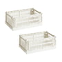 HAY - Colour Crate Panier S, 26,5 x 17 cm, off white, recycled (lot de 2)