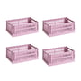 HAY - Colour Crate Panier S, 26,5 x 17 cm, dusty rose, recycled (set de 4)