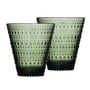 Iittala - Verre Kastehelmi Verre à boire 30 cl, vert sapin (set de 2)